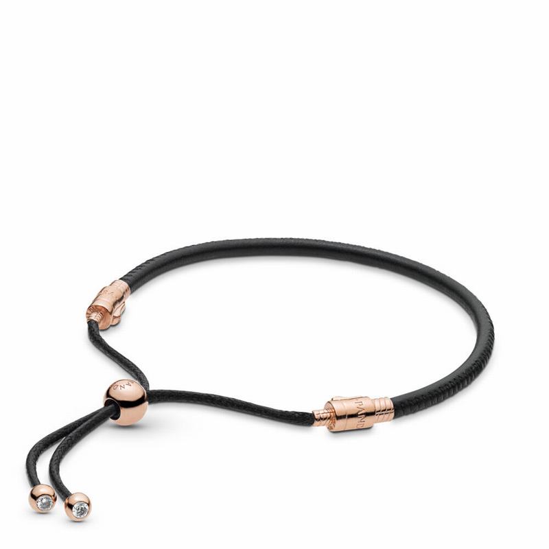Pandora Sliding Black Leather Bracelet Egypt IS8570139